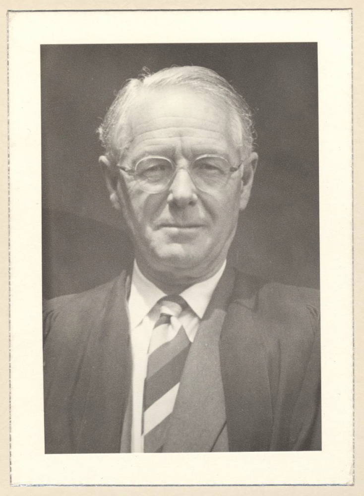 Headmaster Kittermaster, 1959 Photographed on his retirement by Graham Hardman (Ch 1952-1959).