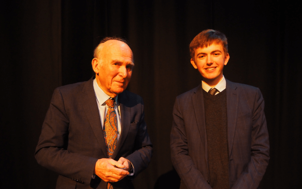 Sir Vince Cable visits King’s School Worcester