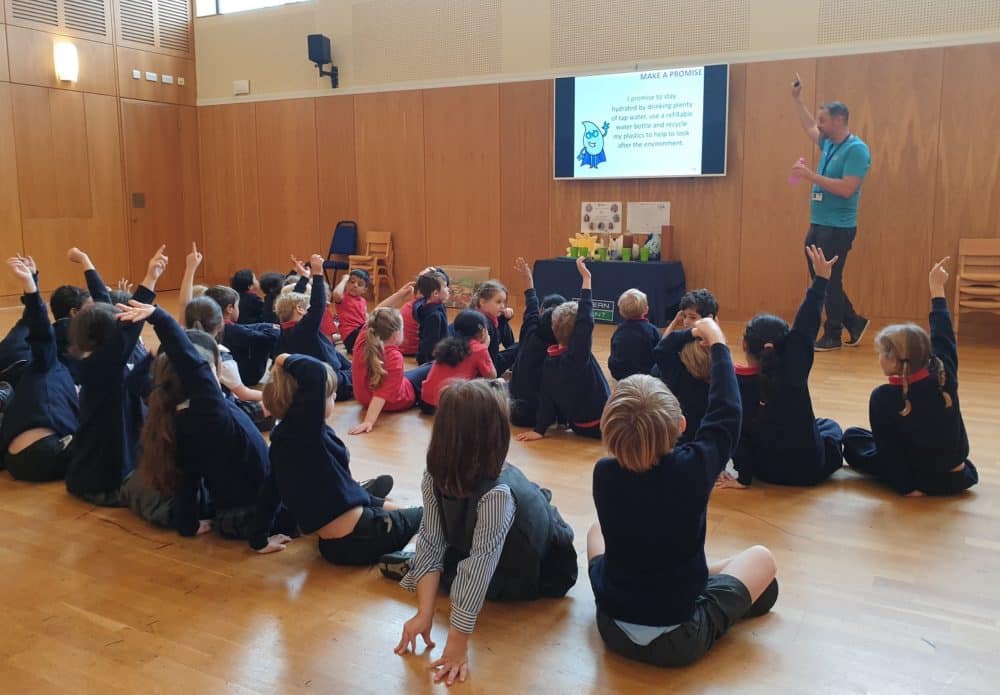 Rob Jansen visit with KSA pre-prep children