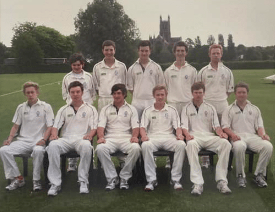 OV Josh Tongue and the King's 1st XI in 2011