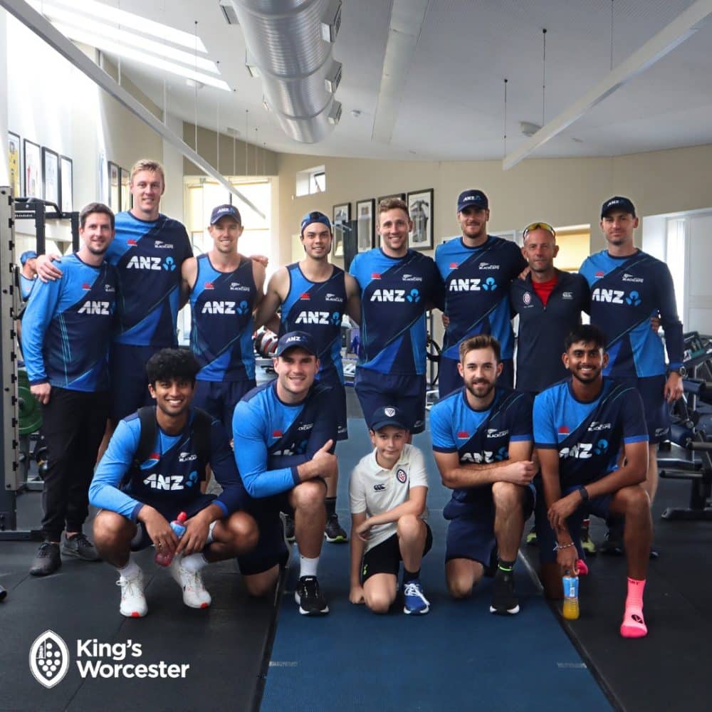 OV Simon Insley with his Blackcaps team, Gilly, and Theo S