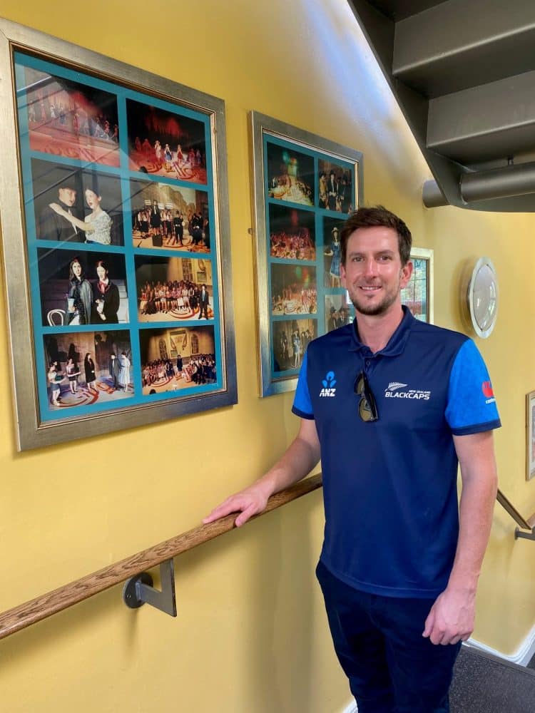 OV Simon Insley with his Guys and Dolls poster