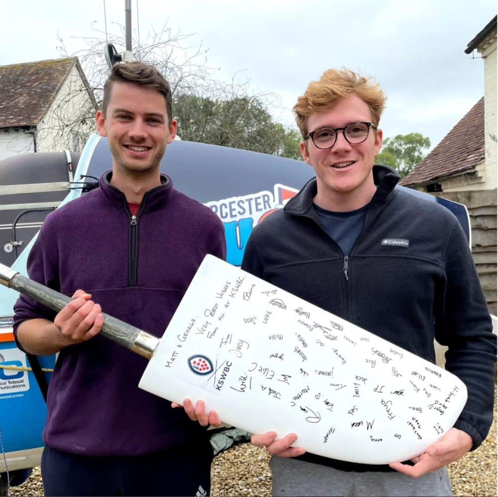 OV Worcester Buoys Matt Bladen and George Farmiloe with spare rudder 2023