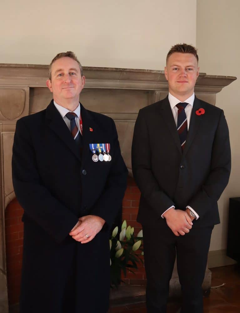 King's Remembrance Day OVs Ed Sutcliffe and James Smalley