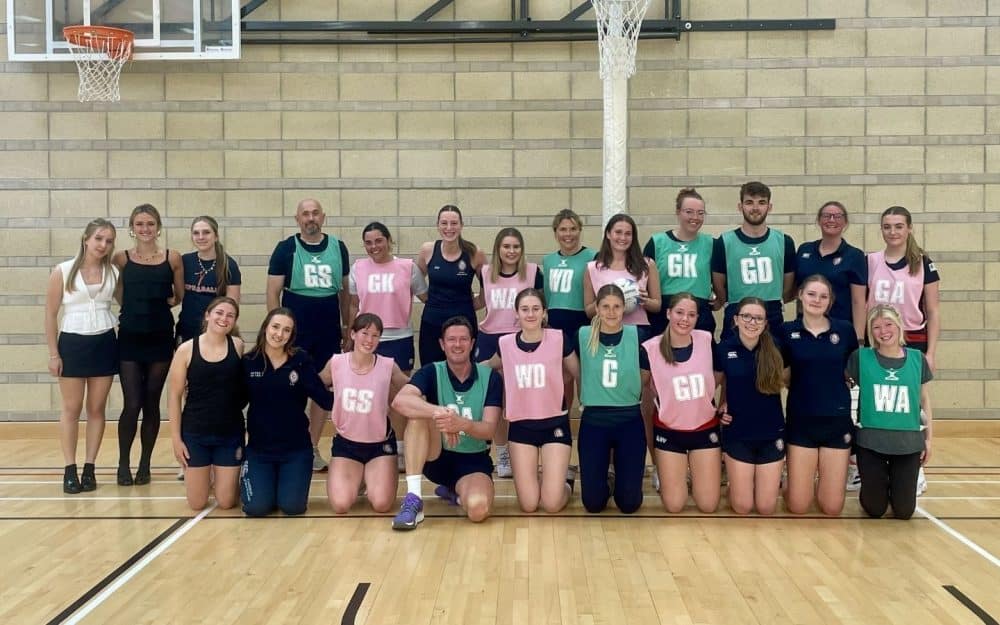 Sixth Form leavers take on staff in netball